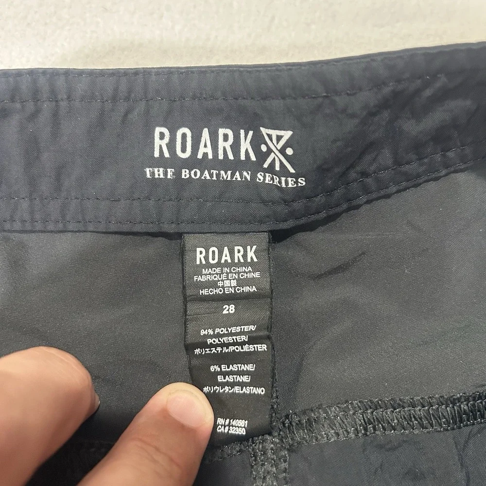 Roark‎ The Boatman Board Shorts Men's Size 28 Black CONDURA Swim Trunks